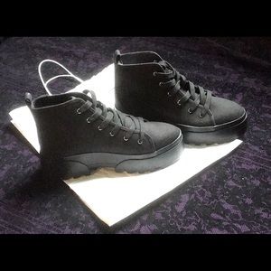 H&M Lug Sole Lace Up Chunky Boots Size US 8